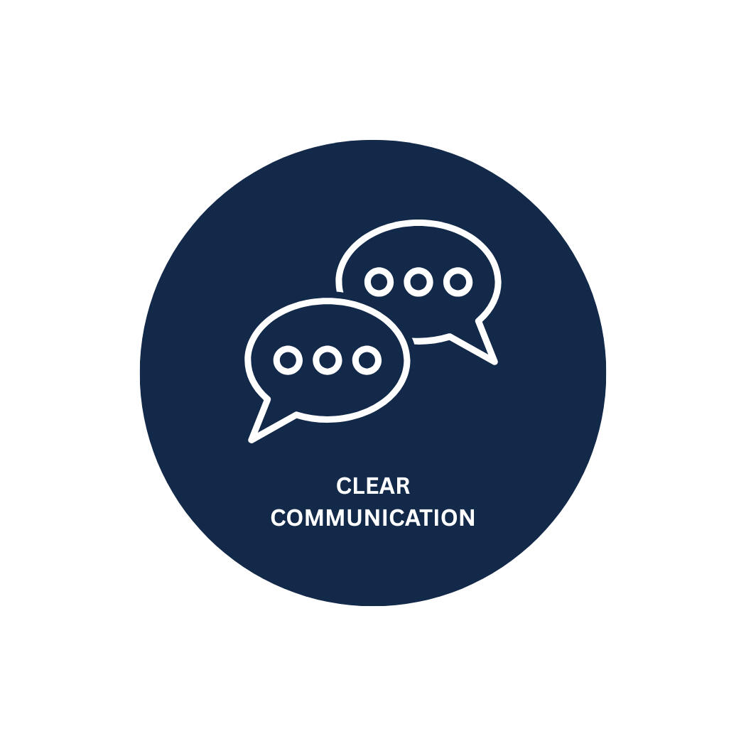 Clear expectations and dependable updates throughout the project.